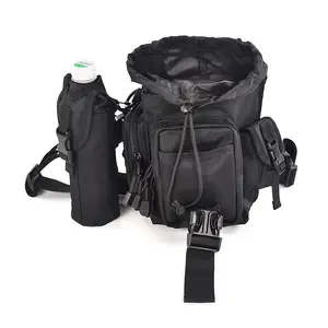 Tactical Drop Leg Bag Riñonera Paquete de muslos al aire libre con bolsa para botella de agua para hombres